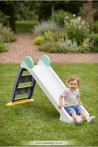 Küçük Çocuk Kaydırağı 72 Cm - Su Kaydırağı Özellikli Ev Ve Bahçe Kullanımına Uygun