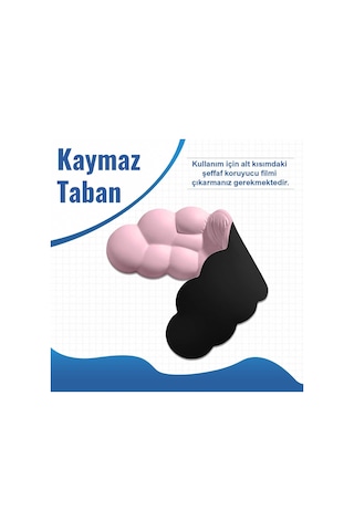 Klasse Cloud Klavye Bilek Destek Seti, Bulut Ergopad, Kaymaz Tabanlı, Nefes Alan Kumaş, Hassasiyet Önleyici Klavye D