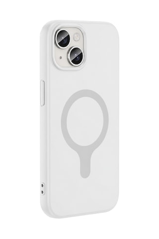 Joko Apple Uyumlu iPhone 14 Z Silikon Magsafe Kapak - Beyaz