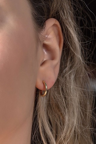 Moom Mücevherat Kadın 14 Ayar Altın Halka Küpe N11.15502