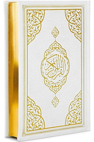 Termo Deri Ciltli - Medine Hatlı - Hafız Boy - Kuranı Kerim - Beyaz