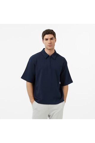 Nautica Erkek Lacivert Regular Fit Polo Yaka T-shirt Düz K57355t Lacivert
