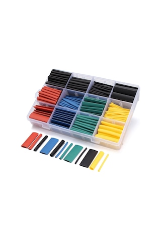 Kutulu Makaron Isı İle Daralan Kablo Seti 530 Adet 8 Boy 5 Renk