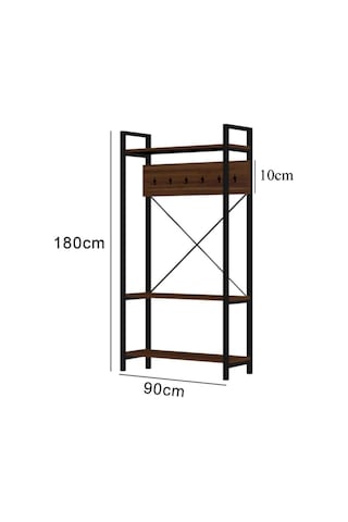 Wood House - Akşın Vestiyer Portmanto - Beyaz