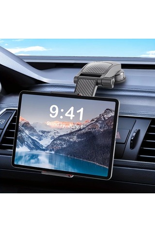 Primepickings Black Titreşim Önleyici Araç Telefon Tutucu Ayarlanabilir 4.7-12 İnç Akıllı Telefon Tablet İçin Güçlü Emici Kupa Abs