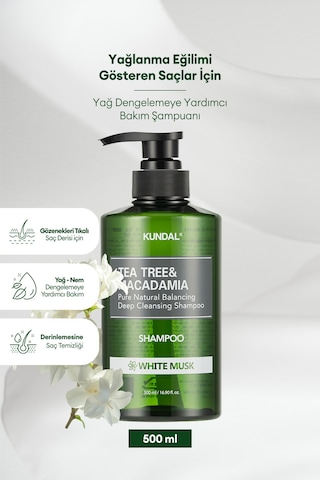 Kundal White Musk Tea Tree & Macadamia Deep Cleansing Shampoo 500 ML