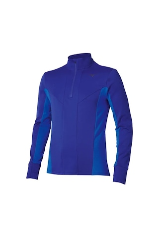 Mizuno Active Warm Yarım Fermuarlı Uzun Kollu Erkek Tişört Mavi Çok Renkli
