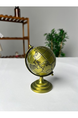 Favora Metal Dekoratif Dünya Obje Mini - Gold