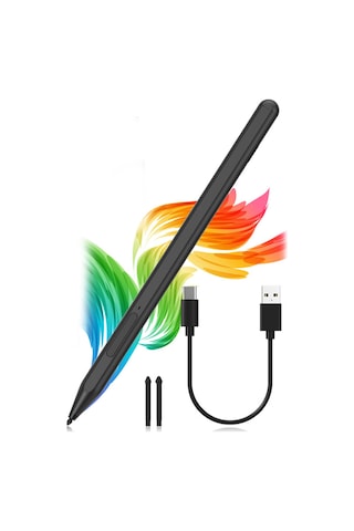 Reedark Mpp Protokolü Aktif Dokunmatik Kalem - Surface, Asus, Hp, Dell İçin Hızlı Dışlama, Dokunmaya Dayanıklı, 80 Saat Kullanim Süresi Siyah