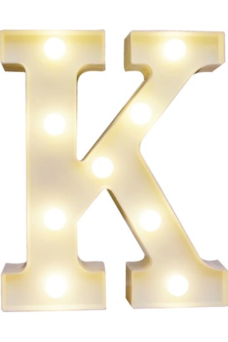Maiyame Ip54 Su Geçirmez Isı Beyaz Led Harf Işığı K - 2xaa Pil İle Çalışır - Parti Düğün Dekorasyonu Pil Dahil Değil Diğer