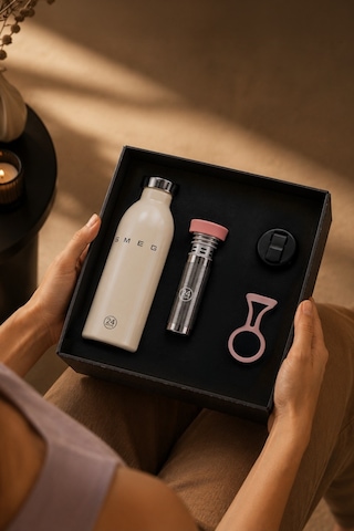 Smeg Creme-pink Termos Gift Box Krem