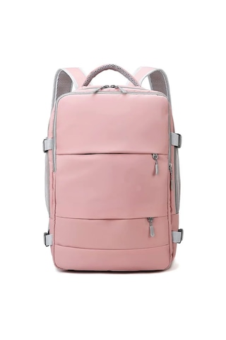 Pink Rahat Seyahat Sırt Çantası Kadın Büyük Kapasiteli Su Pembe