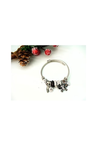 Biem Pandora Model Çelik Bileklik Siyah Gold/gümüş
