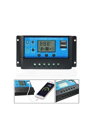 Unichrome 30A Solar Güneş Panel Akü Şarj Kontrol Cihazı