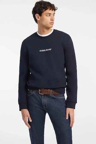 Guess Erkek Gj Cn Önde Logo Sweatshirt - Lacivert Lacivert