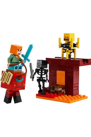 LEGO® Minecraft® Nether Lav Savaşı 21266 - 6 Yaş ve Üzeri Macera Oyunları Seven Çocuklar için Yaratıcı Oyuncak Yapım Seti (99 Parça)