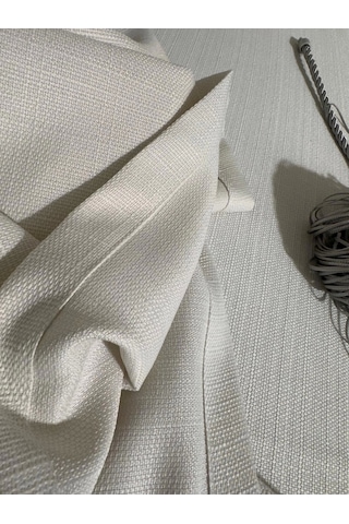 Nivemeshome Krem 140x220 Keten Masa Örtüsü Krem