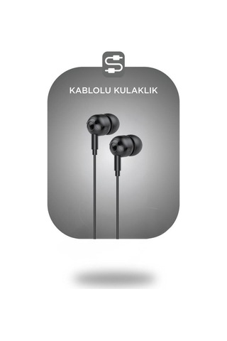 Özel Üretim Kablolu Kulaklık Girişli H10 Siyah Eğlence Mikrofonlu Tablet