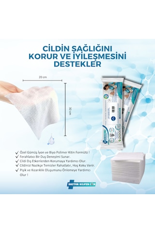 Gümüş İyonlu Kremli Vücut Temizleme Havlusu 12 Li X 3 Paket 36 Adet