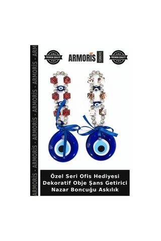 Özel Seri Ofis Hediyesi Dekoratif Obje Şans Getirici Nazar Boncuğu Askılık