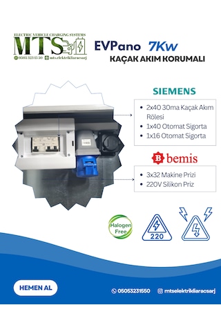 7 Kw 3/32 Siemens Tip A Kaçak Akım Roleli 60 40 20 Cm İp66 Halogen Free Kombinasyon Kutusu Panosu Seyyar Taşınabilir Elektrikli Araç Şarj Cihazları İçin Kullanıma Hazır Tesla Mavi Adaptör Uyumlu 7kw 7,4 KW