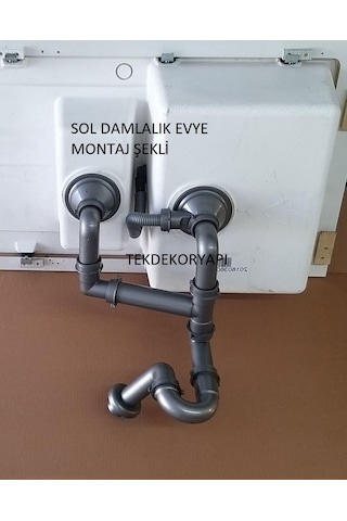 Dominox Granit Eviye Sifonu Takımı 1.5Göz TekaFranke Blonco Sifo