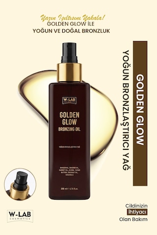 W-lab Cosmetics Golden Glow Yoğun Bronzlaştırıcı Yağ 200 Ml W-lab Cosmetics Golden Glow Yoğun Bronzlaştırıcı Yağ 200 Ml