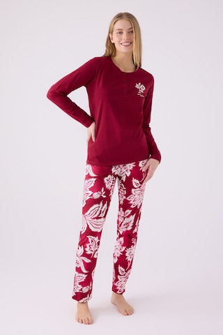 Pierre Cardin Pıerre Cardın Kadın Uzun Kol Pijama Takım Pc8866 Vişne Bordo