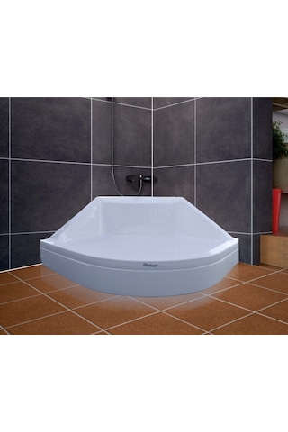 Shower 100X100 Oval Oturmalı Duş Teknesi