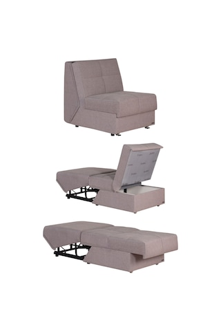 Kilim Mobilya Robin Tek Kişilik Yatak Olabilen Koltuk Açık Kahverengi Açık Kahverengi