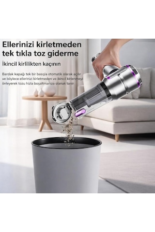 Araç Süpürgesi 2in1 Kablosuz Güçlü Araç Süpürgesi Ve Hava Üfleyici - 20000pa Turbo Vakum Gücü, 3 Kademeli F