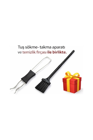 Mekanik Klavye Tuş Takımı-pbt Çift Baskı Keycap Seti- Çizgi Desenli 97 Tuşlu -kırmızı Tuş Takımı