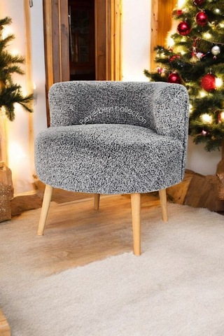 Tekli Puf ,makyaj Önü Pufu,çay Seti Tekli Koltuk, Sıtlı Berjer Salon, Balkon, Ofis ,sıtlı Puf, Gri
