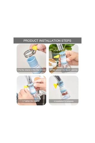 Ter Arıtıcı, Hareketli Mutfak Musluk Başlığı, 360 Dönebilen Lavabo Musluğu Püskürtücüsü, Döner Su Tasarruflu Musluk Havalandırıcısı, Difüzör Musluk Nozulu, Filtre Adaptörü Diğer