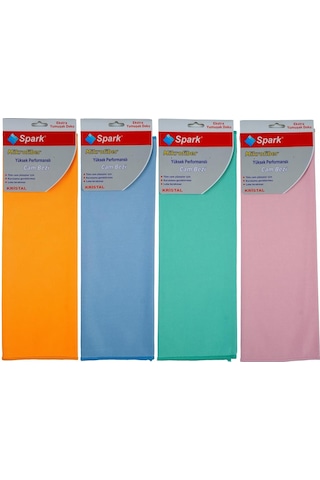 4 Adet Spark Kristal Mikrofiber Cam Silme Bezi Ve Genel Temizlik & Kurulama Bezi 40x40 Cm.