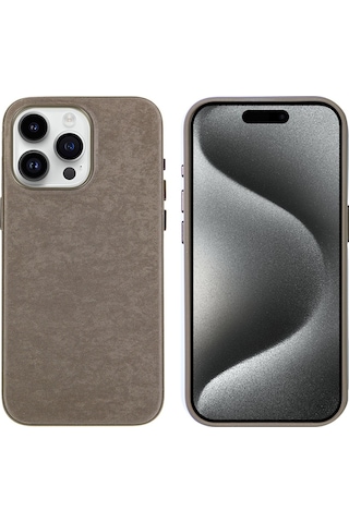 Apple Uyumlu iPhone 15 Pro Max Zore Mikro Fiber Mimoza Kılıf-siyah Siyah Siyah