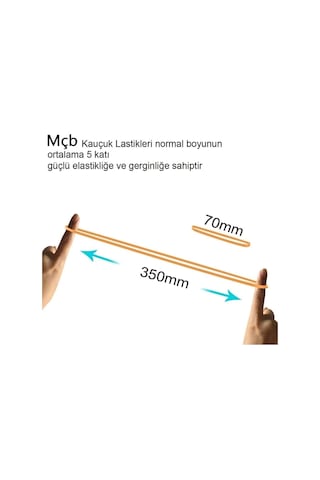 Kauçuk Paket Ambalaj Para Lastiği 70'lik 1000 Adet 70 Mm Lastik