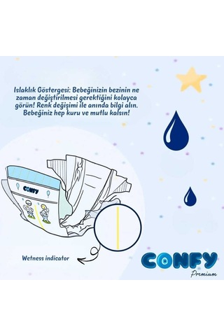 Confy Premium 2 Numara Bebek Bezi Mini 3 - 6 Kg 200 Adet
