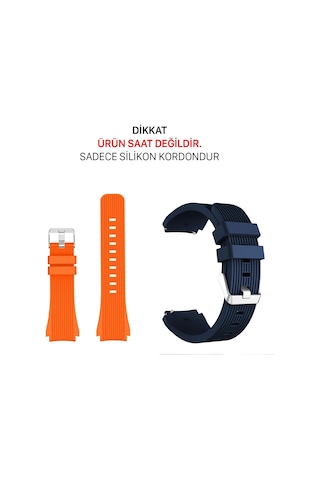 Samsung Uyumlu Gear S3 Frontier-Classic Kordon Kayış Delux Silikon Bhs3