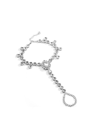 Moda Çok Yönlü Yapay Elmas Oyuk Halhal, Yaratıcı Kişiselleştirilmiş Takı Gümüş