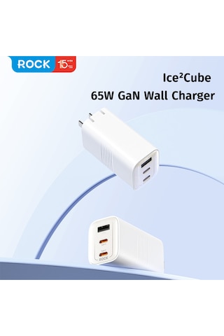 Icecube Gan 65w Pd 3.0 & Qc 4.0 Hızlı Seyahat Şarj Beyaz