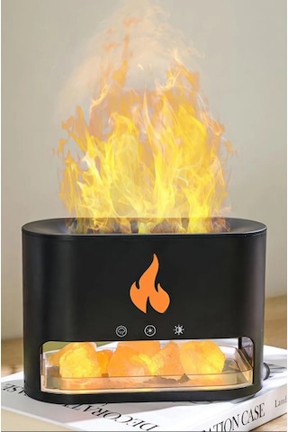 Şömine Hava Nemlendiricisi 4 Renkli Alevli Ve Doğal Taş Hediyeli