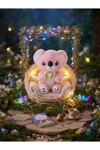 Peluş Koala 35 Cm Pembe