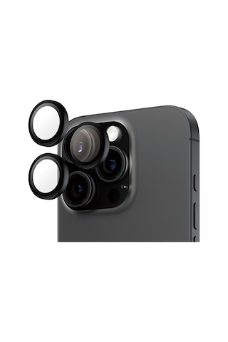 Panzerglass Hoops Apple Uyumlu iPhone 16 Pro 16 Pro Max 17 Pro Siyah Kamera Lens Koruyucu
