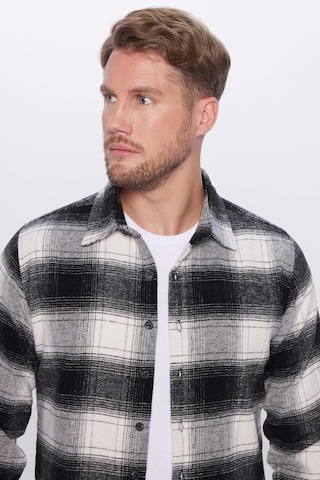 Erkek Slim Fit Dar Kesim Oduncu Kareli Kışlık Gömlek-32050 Çok Renkli