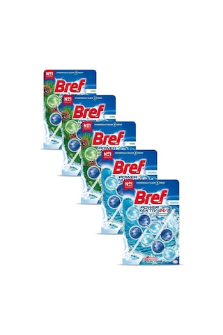 Bref Wc Power Aktiv Duopack Katı Tuvalet Bloğu 3 Çam 2 Okyanus, 5 X 2'Li Paket