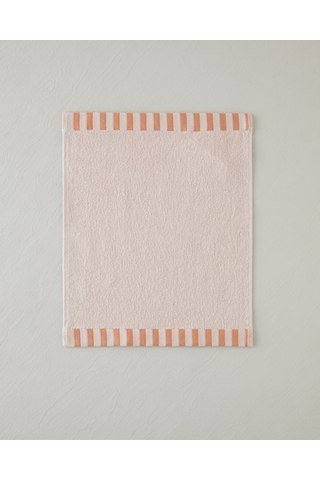 English Home Stripe Edge Pamuk El Havlusu 30x40 Cm Pudra Pudra