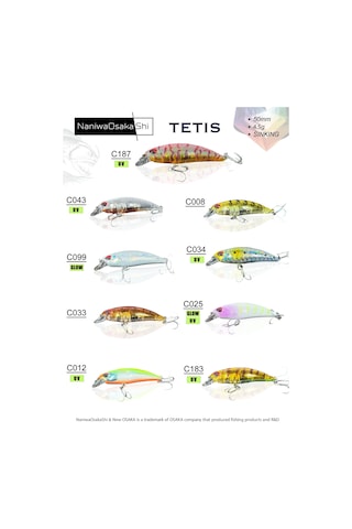 Nanıwaosakashı Tetıs 50mm 4.5g Sınkıng Maket Balık
