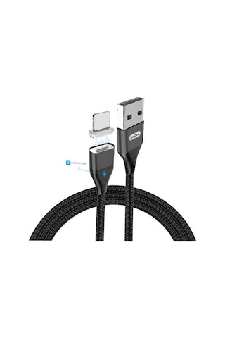 Go Des GD-UC503 1M Magnetik Lightning USB Kablo Siyah