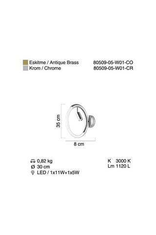 Proves Ledlı Eskıtme Aplık 12w+5w 3000k Abanoz